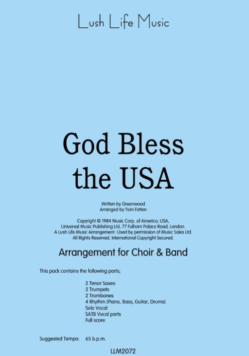 GOD BLESS THE USA (SATB)